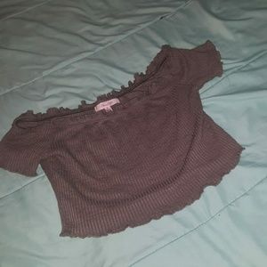 Off the shoulder crop top